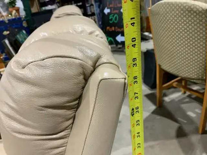 Beige Leather La-Z-Boy Recliner Chairs - 2 Available