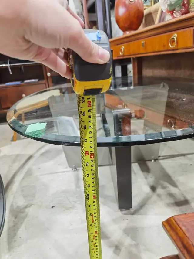 Oval Glass Coffee Table