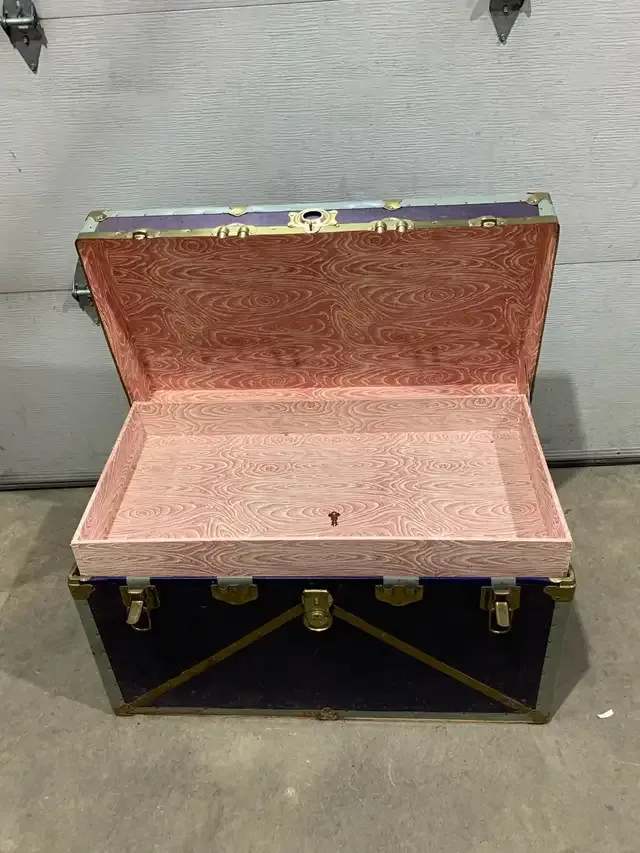 Vintage Purple Storage Trunk