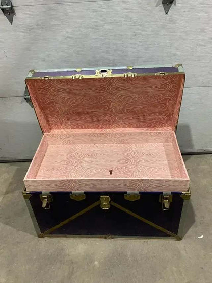 Vintage Purple Storage Trunk