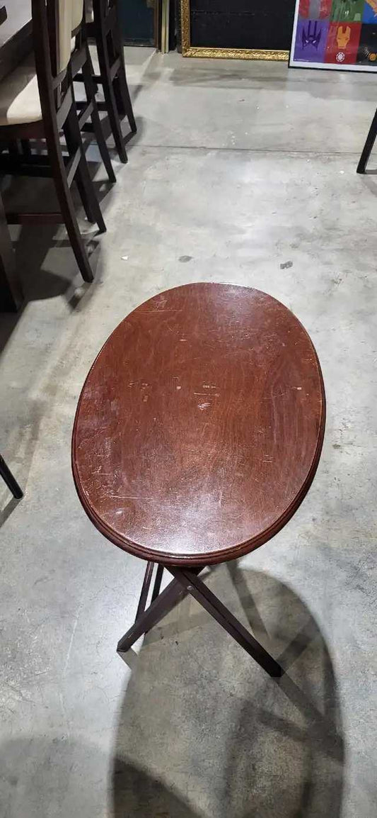 Oval Wooden Foldable Table - Solid Wood - 4 Available