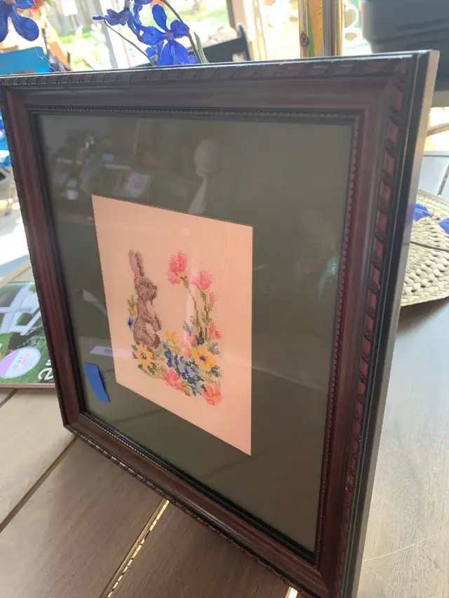 Cross-Stitch Rabbit Wall Art