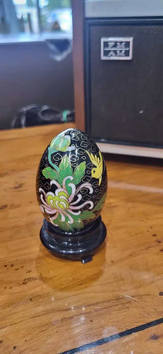 Cloisonné Egg with Stand