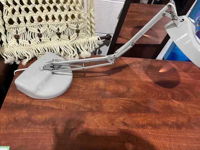 Luxo Magnifier Desk Lamp - With Spare Bulb