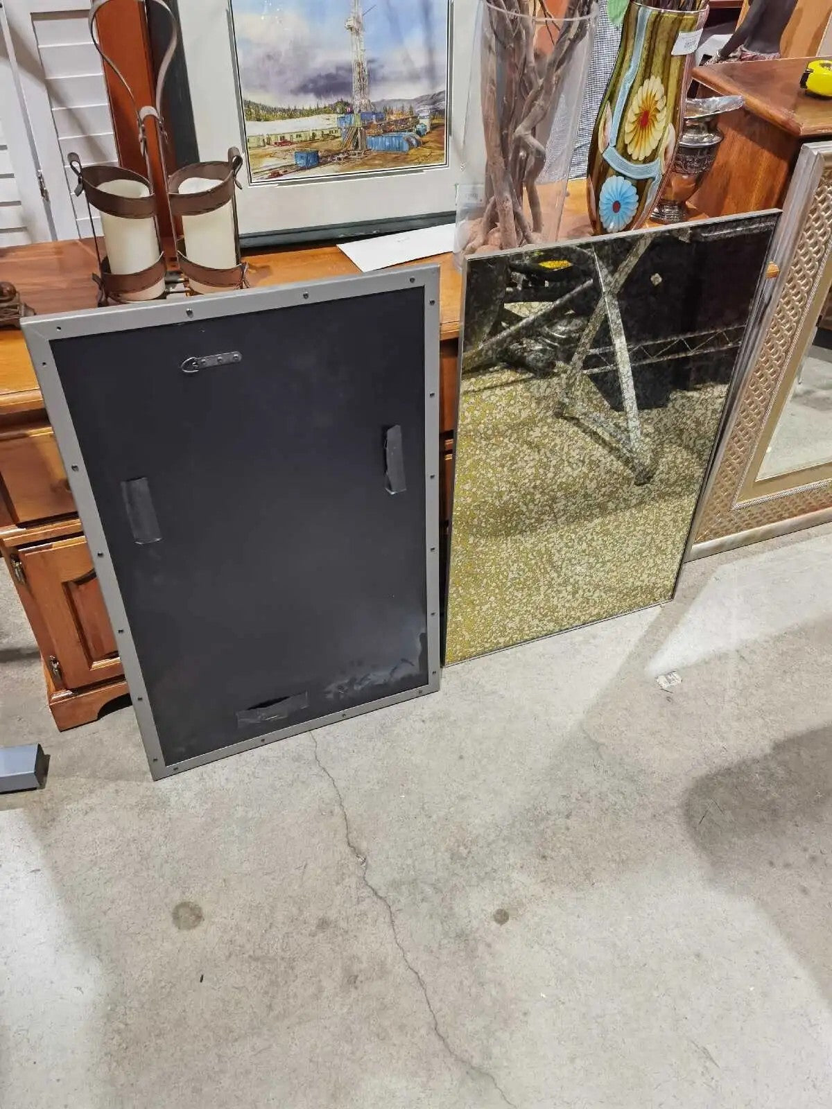Antique Style Distressed Industrial Mirror 2 Available