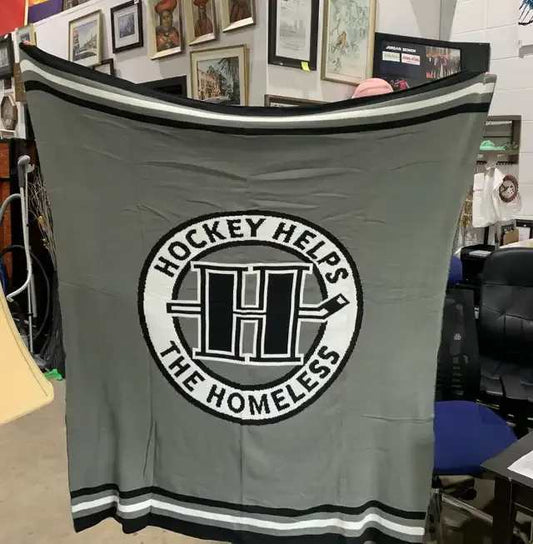 Hockey Helps The Homeless Throw Blanket