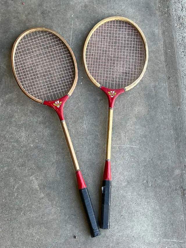 Chien Kong Vintage Wooden Badminton Rackets