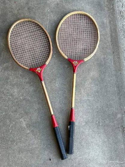 Chien Kong Vintage Wooden Badminton Rackets
