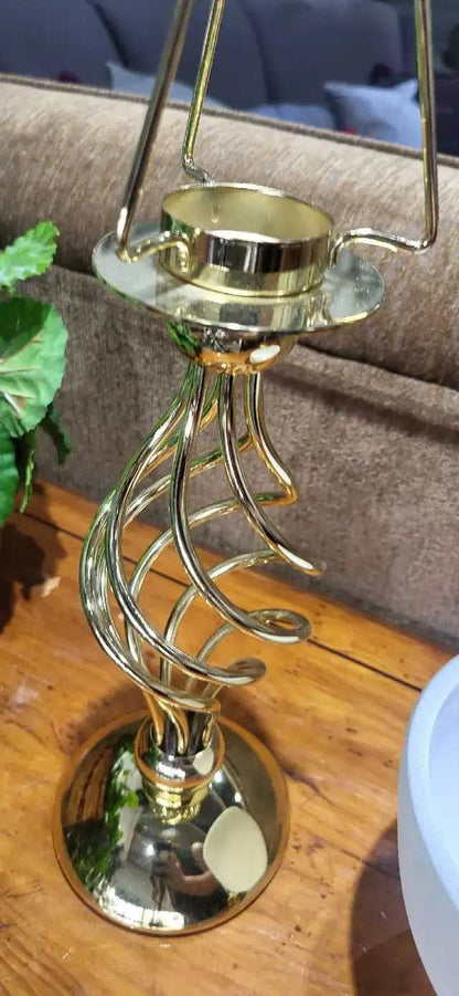 PartyLite Gold Tone Tealight Table Lamp