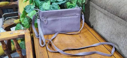 Befen Leather Crossbody Clutch Bag Lavender