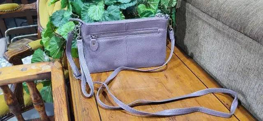Befen Leather Crossbody Clutch Bag Lavender