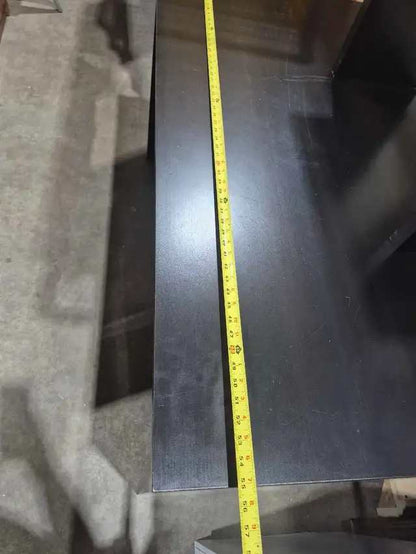 IKEA Mikael Dark Wood Desk with Shelves