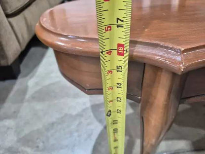 Vintage Wood Oval Coffee Table