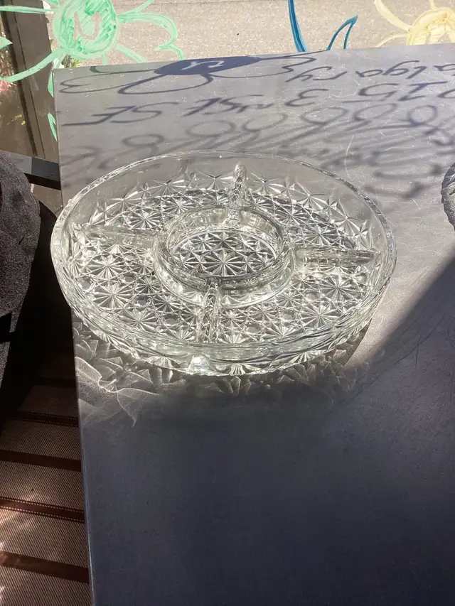Vintage Crystal Serving Platter