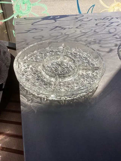 Vintage Crystal Serving Platter