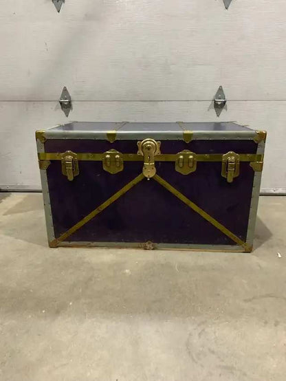 Vintage Purple Storage Trunk