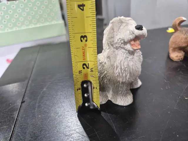 Dog Figurines - Bassett Hound + Sheep Dog