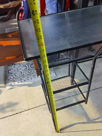 Glass Top Metal Console Table