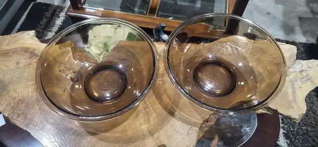 Pyrex Amber Mixing Bowls 2 Available - $20 Each