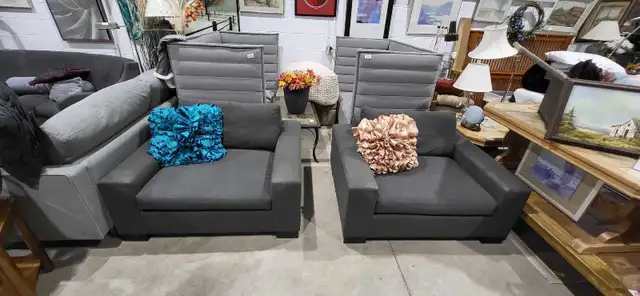 McCreary Modern Grey Accent Chairs