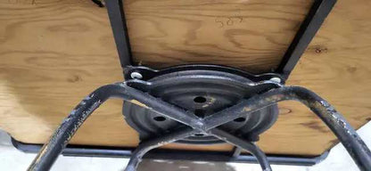 Vintage Metal and Wood Side Table on Pivot