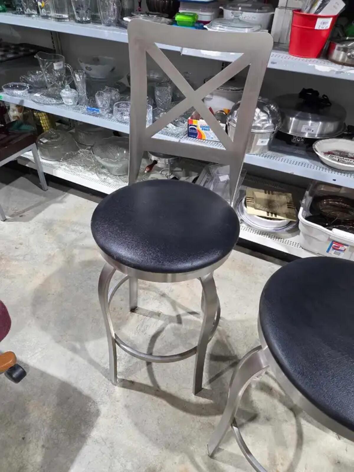 Metal 30" Swivel Bar Stools - 2 Available