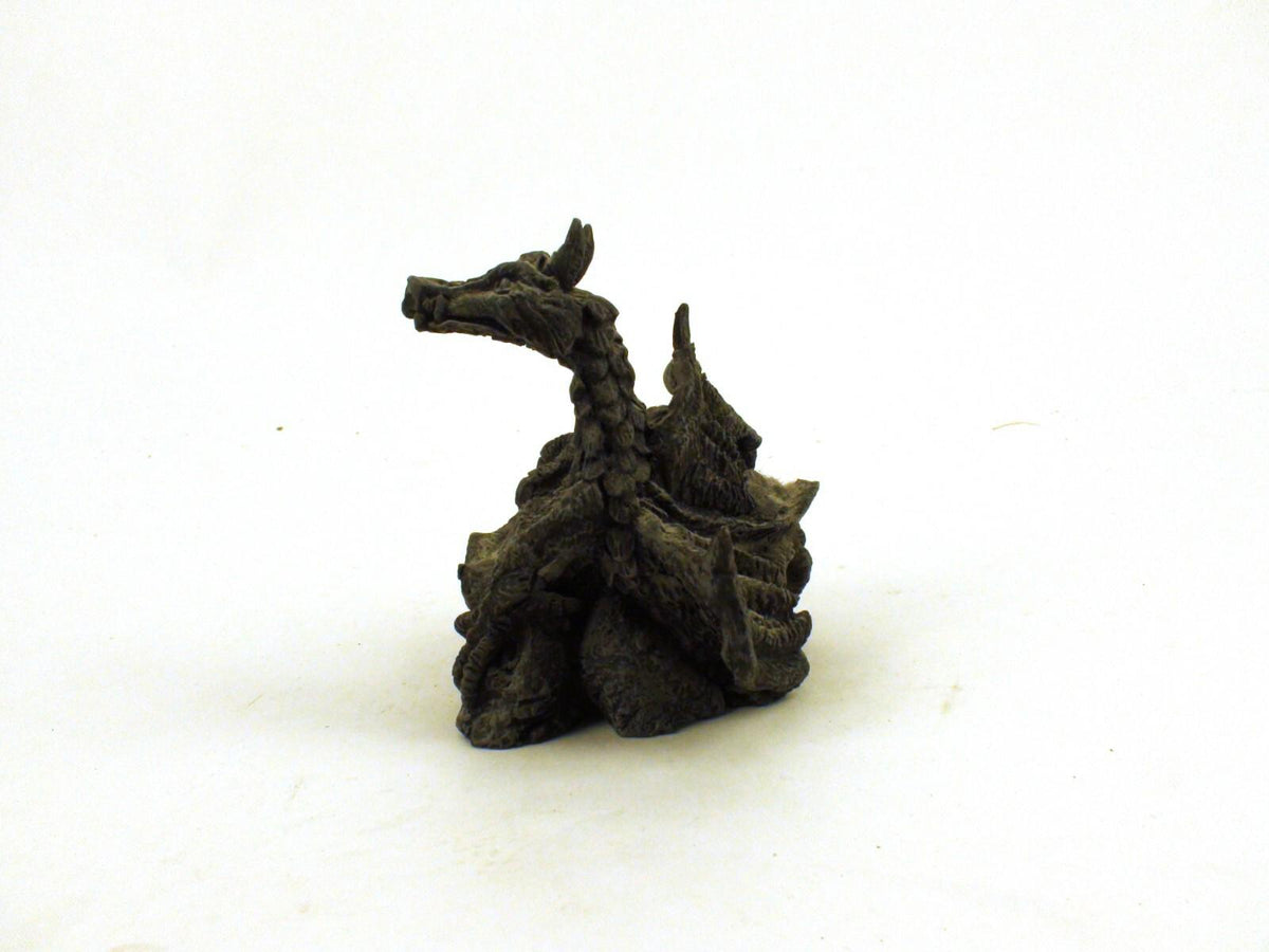 DS Brand Dragon Statue 3" - DND Fantasy Wyvern Perched On Rock - Unpainted