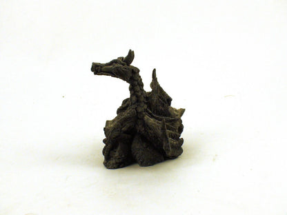 DS Brand Dragon Statue 3" - DND Fantasy Wyvern Perched On Rock - Unpainted