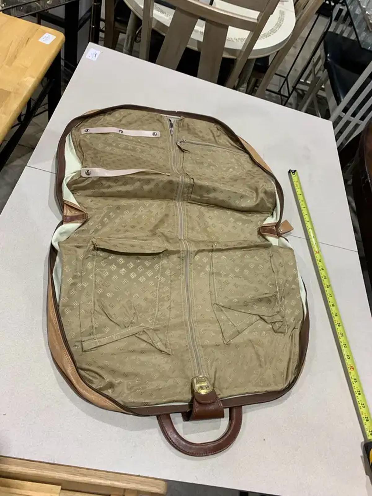 Faux Leather Garment Bag