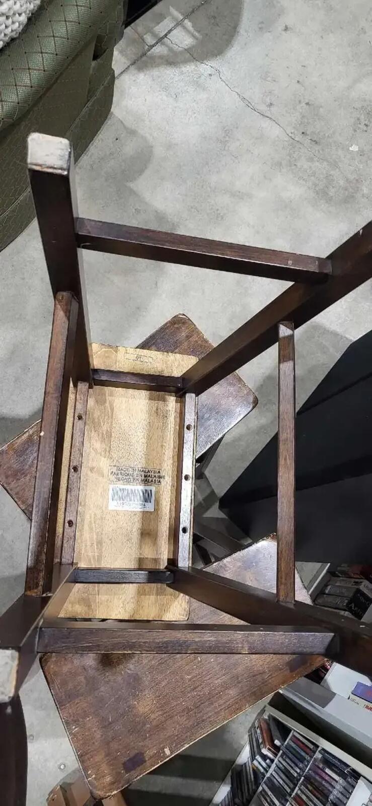 Ashley Furniture Wooden Stools Darkwood - 3 Available