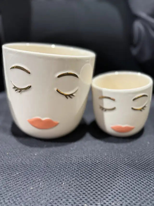 Closed Eye Woman Face Planters
