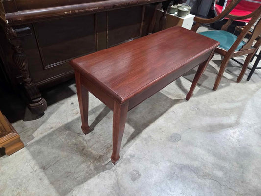 Vintage Mahogany Piano Bench with Storage