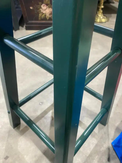 Green Frame Wood Stool