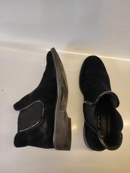 Women's  Paul Green Suede Jax Chelsea Boot- Black (US- 6)