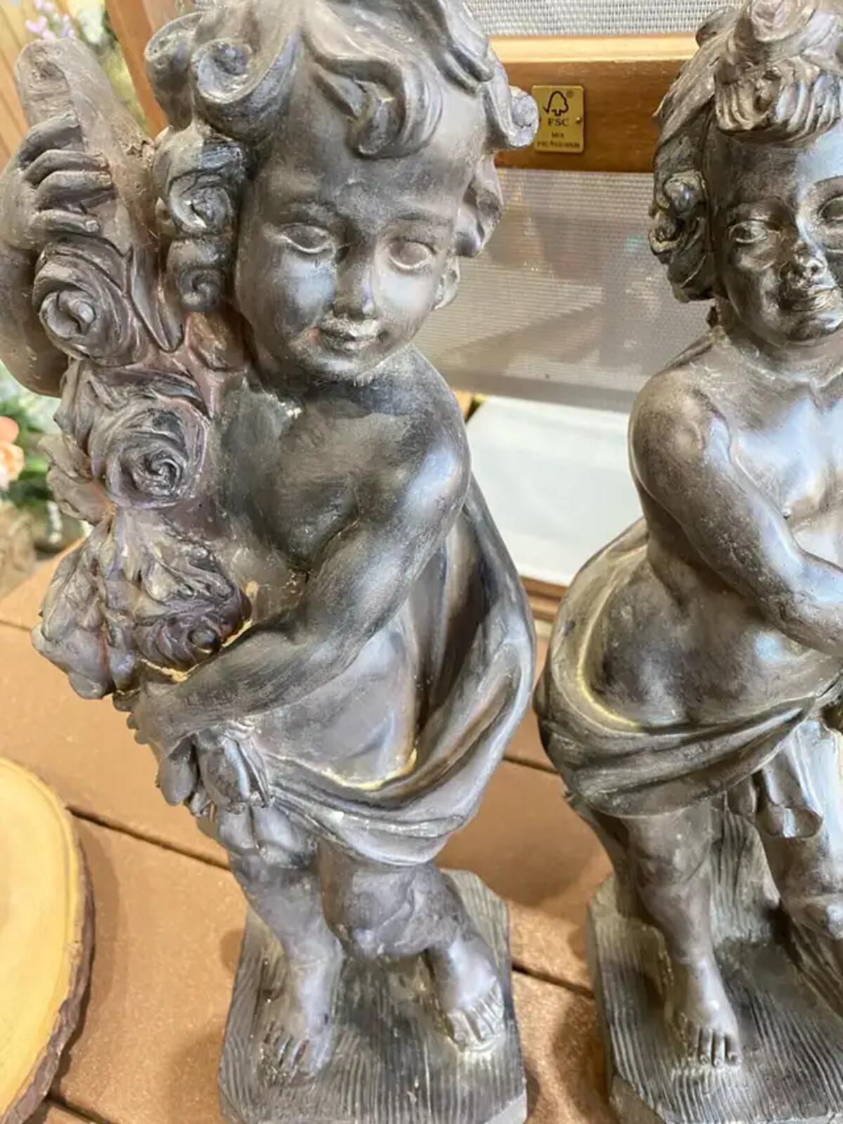 Vintage pair of Borghese Cherub Figurines