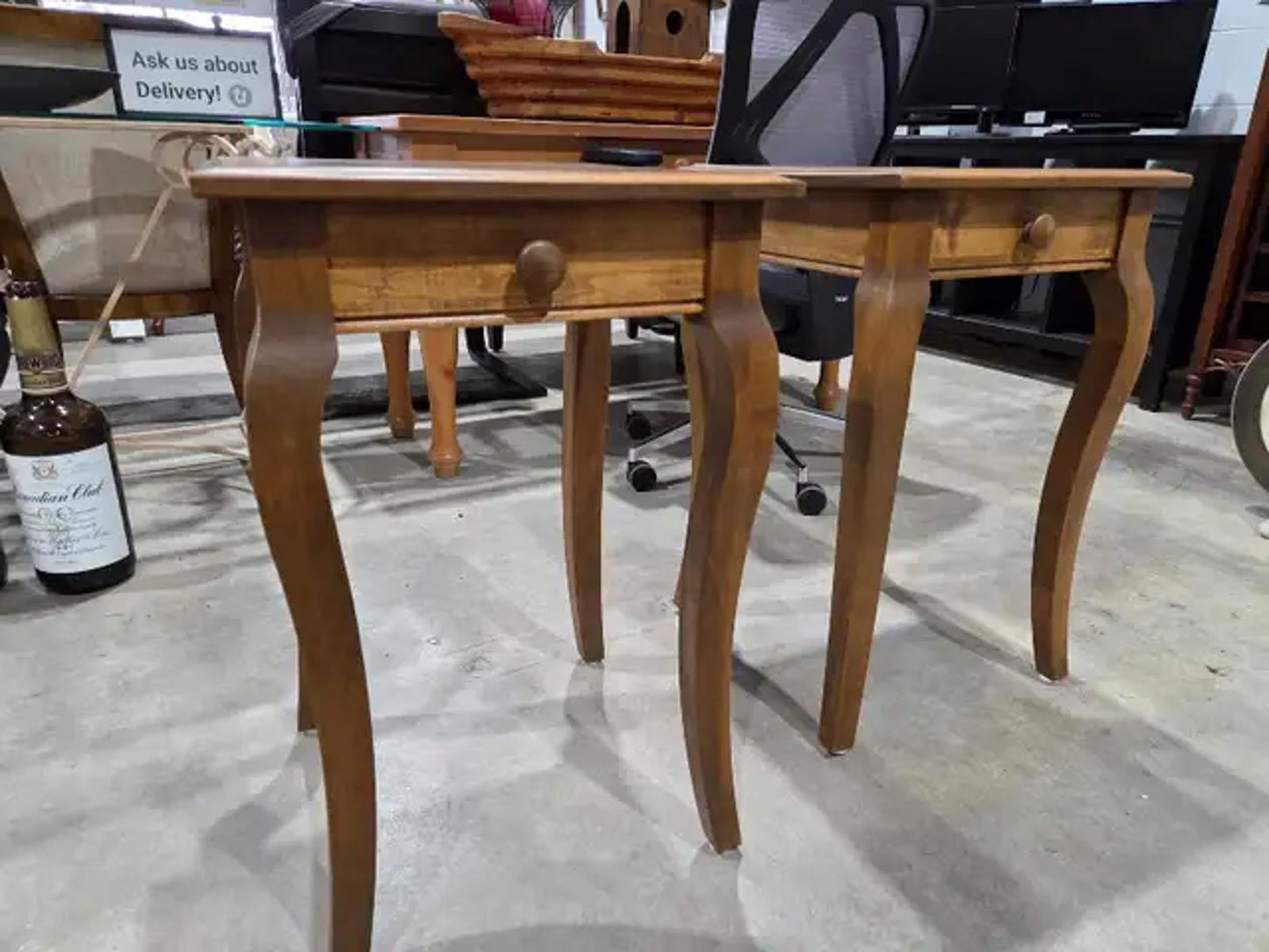 Wooden Side Tables - 2 Available