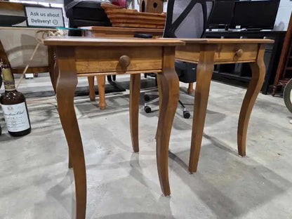 Wooden Side Tables - 2 Available