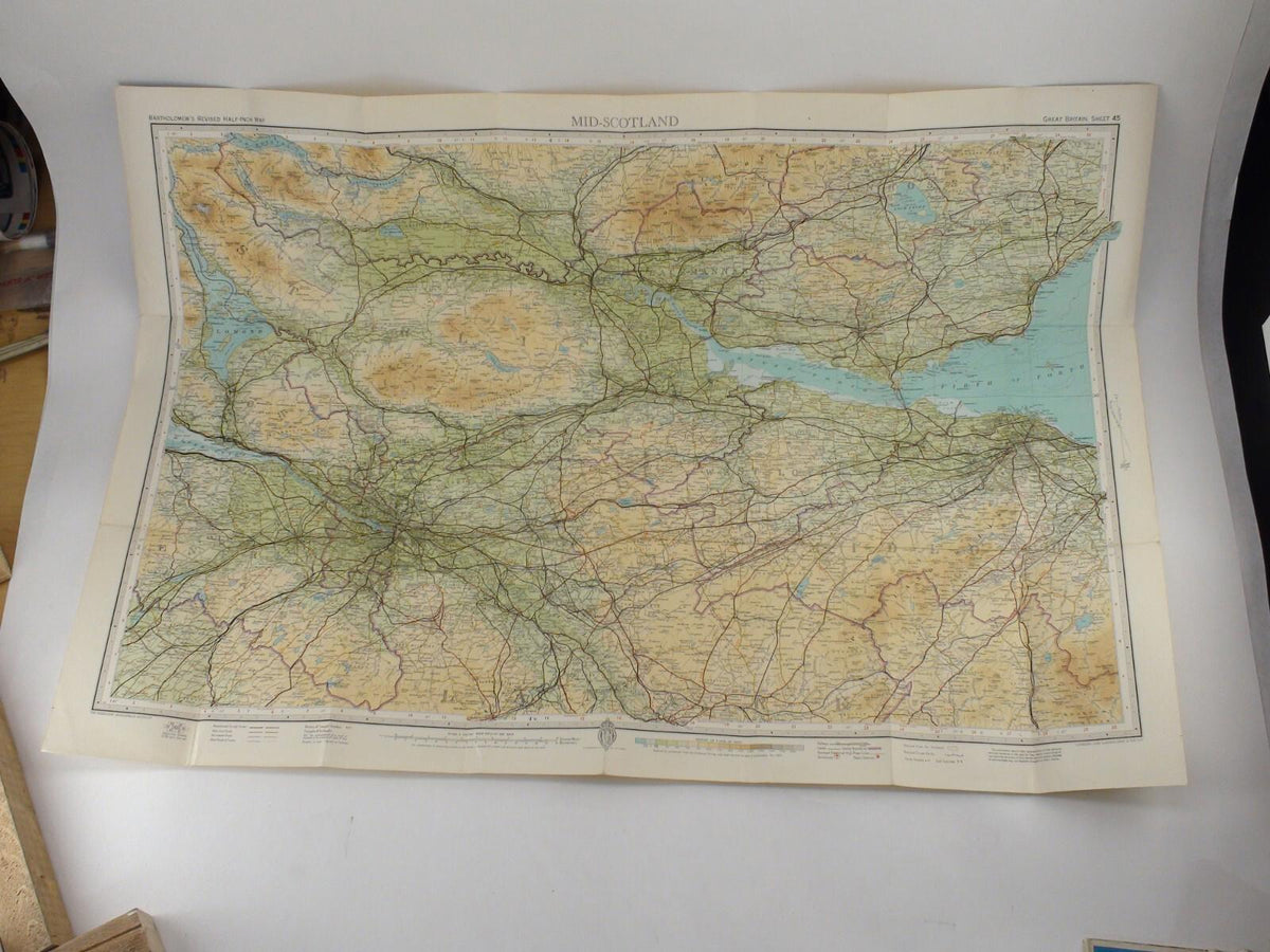 Bartholomew's Revised "Half-Inch" Contoured Maps Great Britain, 45 Mid-Scotland