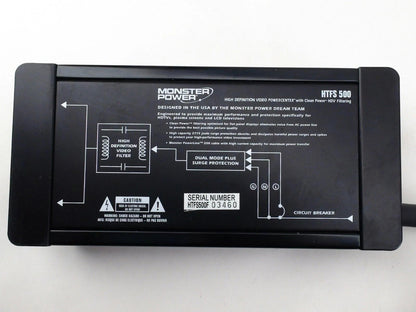 MONSTER POWER HTFS500 video power center / surge protector