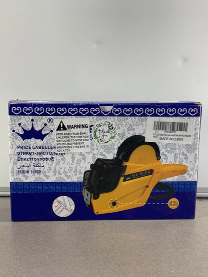 MX6602 2 Line 20 Bit Price Label Gun, Kit Numerical Tag Gun for Office,