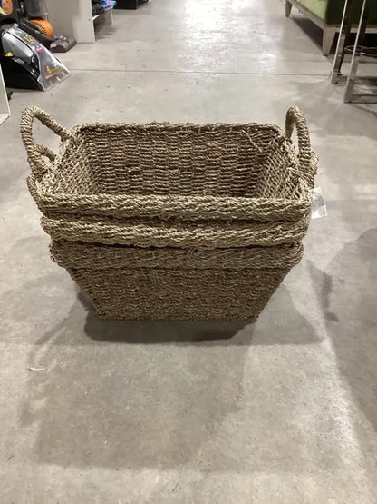 Large Wicker Baskets - Set of 3