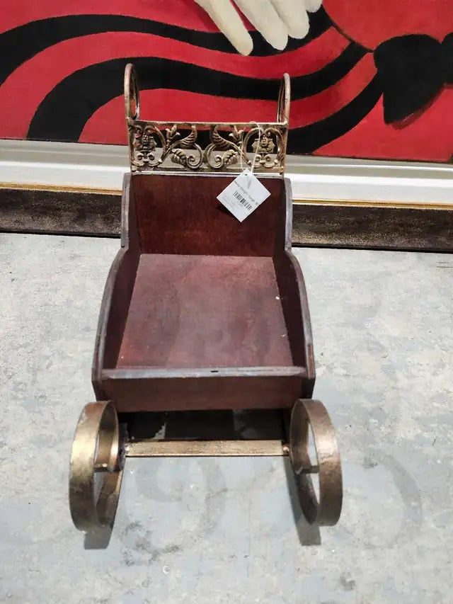 Wooden Santa Sleigh Xmas Decor