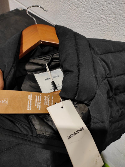 Jack & Jones Padded Vest Jacket Black Large