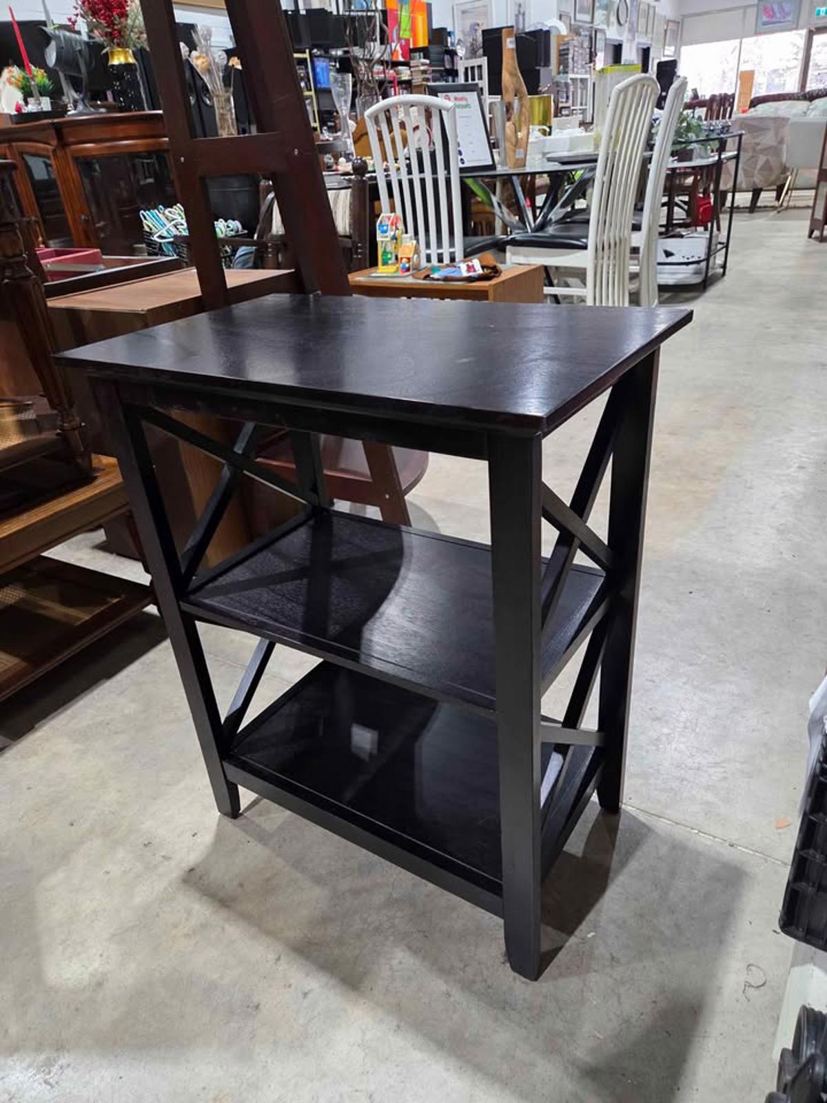 Pier 1 Imports Black 3-Tier Shelf Table