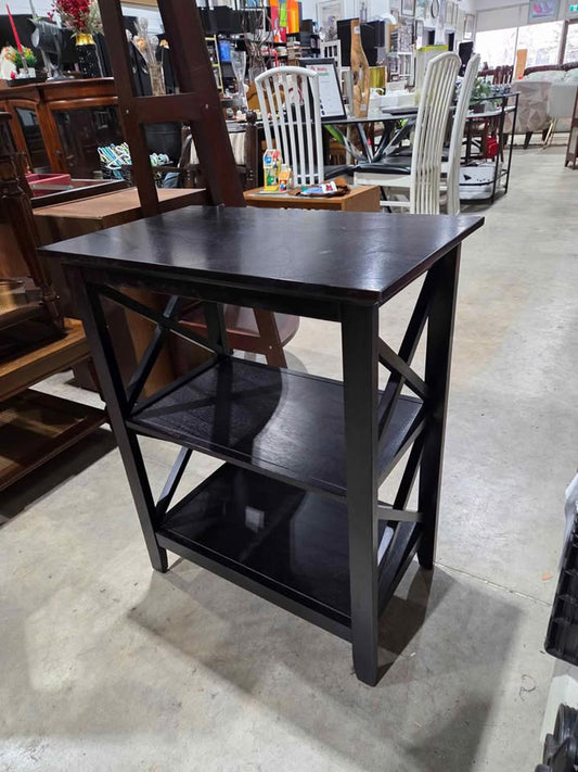 Pier 1 Imports Black 3-Tier Shelf Table