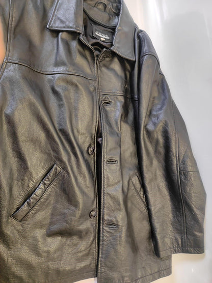 Sonic Men's Bomber Leather Jacket- L
