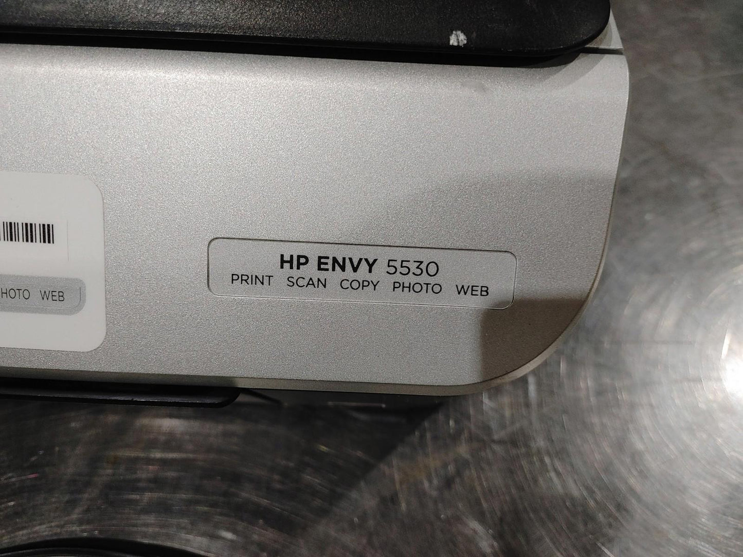 HP ENVY 5530 All-In-One InkJet Printer Silver/Black Power Tested - Fair
