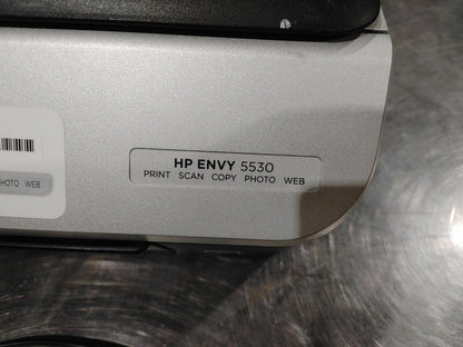 HP ENVY 5530 All-In-One InkJet Printer Silver/Black Power Tested - Fair