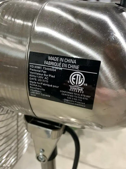 Uberhaus Silver Industrial Style Fan