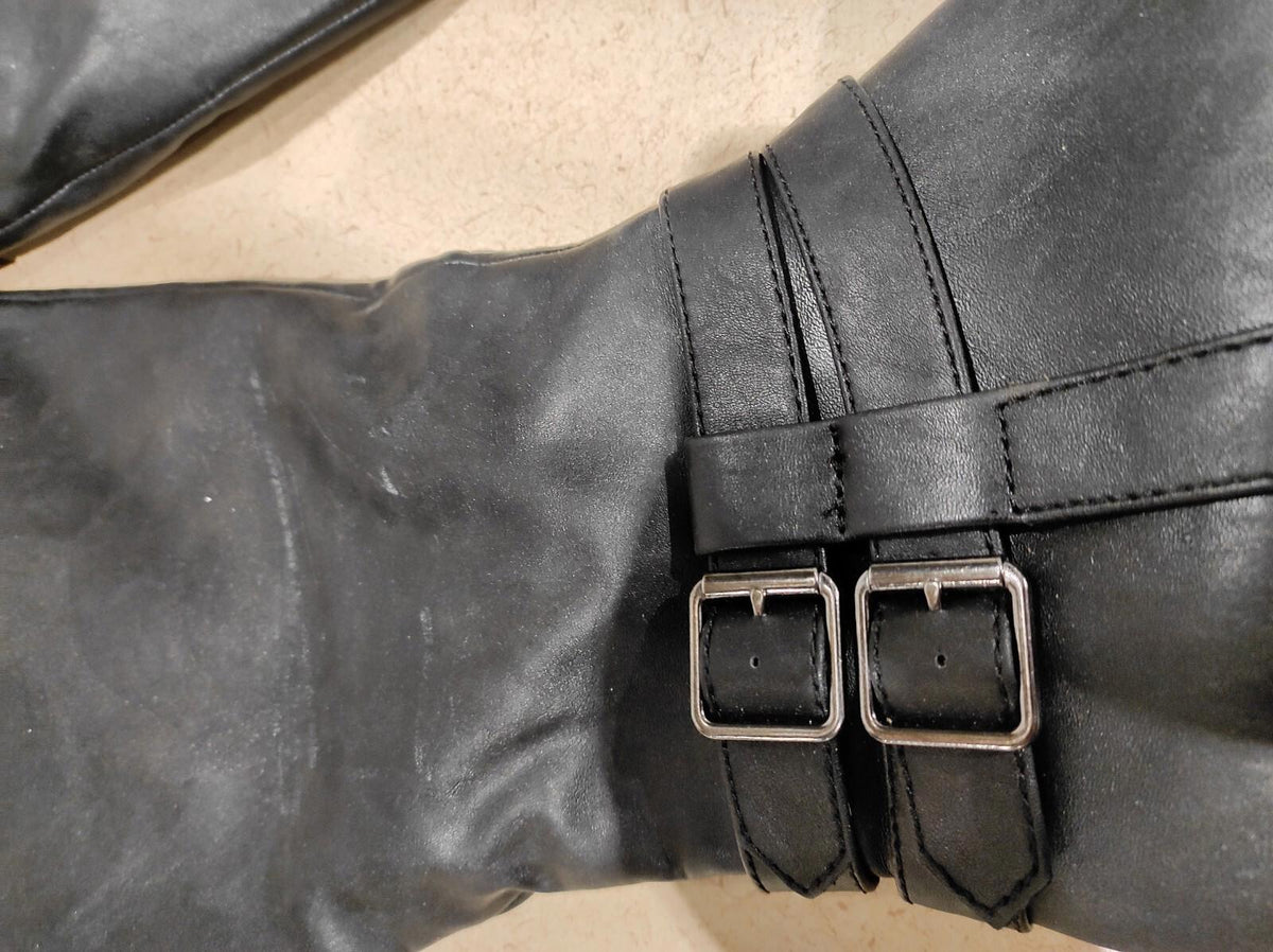 Bottes hautes noires American Eagle pour femme, taille 7, à fermeture éclair, hauteur genou